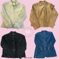 Women’s Elegant Suede Leather Jacket – Chic & Mini..
