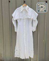 Upcycled Embroidered Shirt Maxi Dress