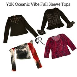 Y2K Oceanic Vibe Full Sleeve Tops Re-1771
