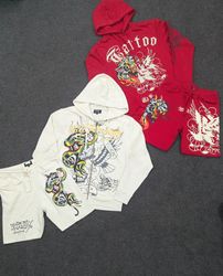 Ed Hardy Men's Matching Tracksuits, Hoodie x Short..