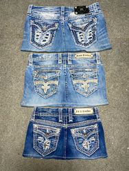 Miss Me True Religion Rock Revival skirt