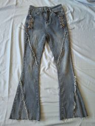 Jeans femininos bootcut flare Y2K