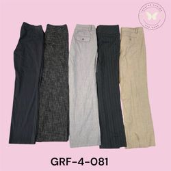 Low Rise Polyester Pants – Everyday Casual Wear (G..