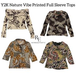 Y2K Nature Vibe Printed Full Sleeve Tops RE-3024