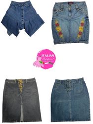 Y2k unique dark fade denim skirts