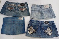 CR7384 Upcycled Miss Me & True Religion Mini Denim..