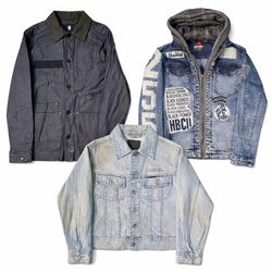 G Star Dsquared Hip Hop Denim Jackets