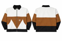 CR1487 Upcycled color-block jacket