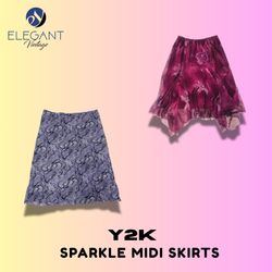 Y2K Sparkle Midi Skirts - EV1391