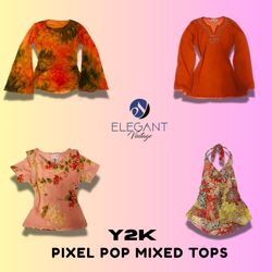 Y2K Pixel Pop Mixed Tops - EV1404