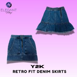 Y2K Retro Fit Denim Skirts - EV1422