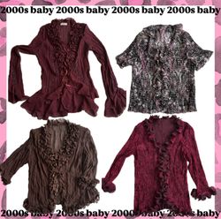 Y2K Femme Ruffle tops-111