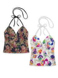 (FV-1121) Y2K Sequin & Mesh Party Tops Bundle | Vi..