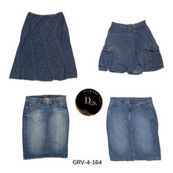 Y2K Denim Midi Skirt – Retro Streetwear Vibes (GRV..