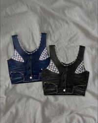 Upcycled Denim Fusion Top