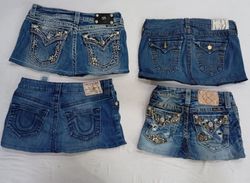 CR7427 Upcycled Miss Me & True Religion Mini Denim..