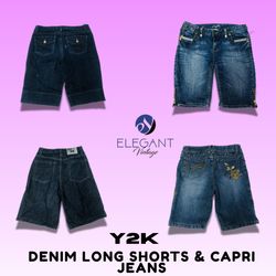 Y2K Denim Long Shorts & Capri Jeans - EV1437