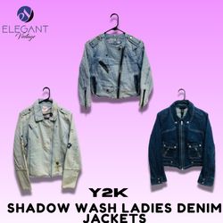 Y2K Shadow Wash Ladies Denim Jackets - EV1446