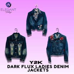 Y2K Dark Flux Ladies Denim Jackets - EV1449