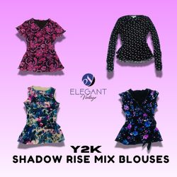 Y2K Shadow Rise Mix Blouses - EV1451