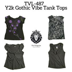 Y2K Gothic Vibe Tank Tops (TVL-487)