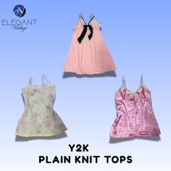 Y2K Plain knit Tops - EV1486