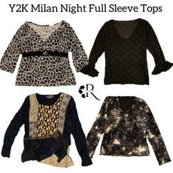 Y2K Milan Night Full Sleeve Printed Tops RW-1776