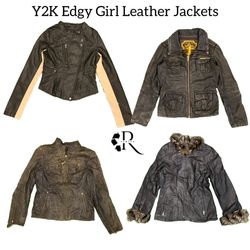 Y2K Edgy Girls Leather Jackets RW-1779