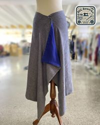 Upcycled Asymmetric Wrap with Skirt