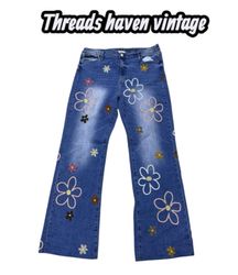 TH#04 Women’s Flare Bootcut Jeans – Retro Style Hi..