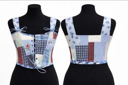 CR1501 Upcycled Patchwork Top