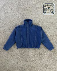 Upcycled Structured Denim Cropped Jacket