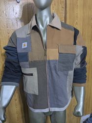 Upcycle Carhartt Patchwork-Jacke