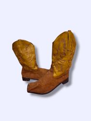 Leather and cowboy boots