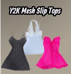 Y2K Mesh Slip Tops - (12/04)