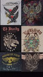 Ed Hardy&Affliction Graphic/Tatto Men T-Shirt 6Pcs
