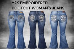 Y2K Woman's Embroidered Bootcut Jean's