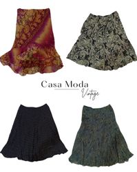 110426-2 Printed Midi Skirts 10Pcs