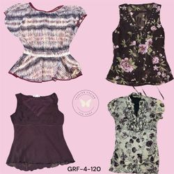 Y2K Purple Printed Poly Blouse – Vintage Sheer Sta..