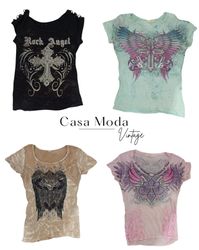 110426-7 Y2k Printed style t-shirts 22Pcs