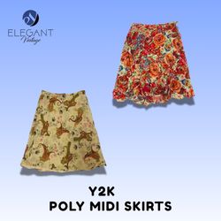 Y2K Poly Midi Skirts - EV1523