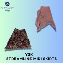 Y2K Streamline Midi Skirts - EV1544