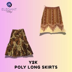 Y2K Poly Long Skirts - EV1547