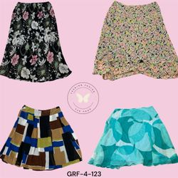 Women’s Printed Poly Skirt – Lightweight Polyester..