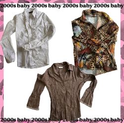 Metallic & graphic mix y2k tops-112