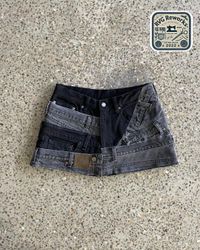Upcycled Levi's Denim Belted Mini Skirt