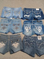 Shorts micro mini en denim embellis HD1445 Ladies ..