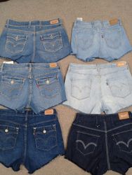 Shorts micro mini Levi's upcyclés HD1440 pour dame..