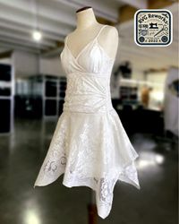 Upcycled y2k Spitzen-Minikleid