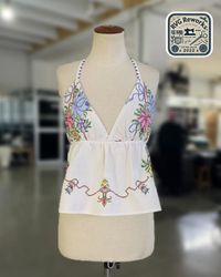 Upcycled y2k Halter Top